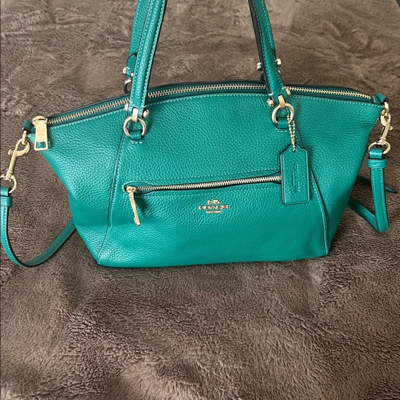 Coach Handbags - Coach Praire Satchel in Pebbled Leather Jade Green crossbody